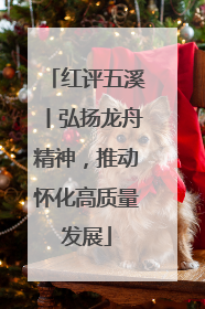 红评五溪丨弘扬龙舟精神，推动怀化高质量发展